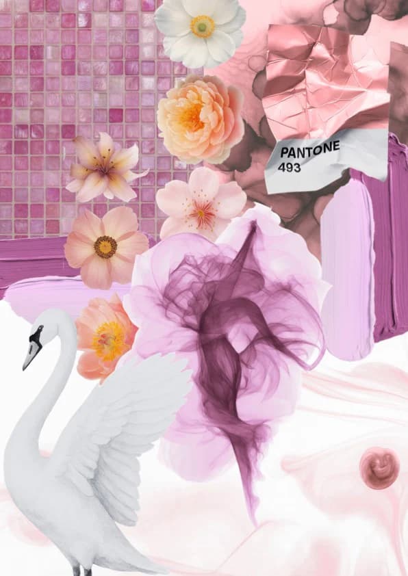 Blossom Summer moodboard collage